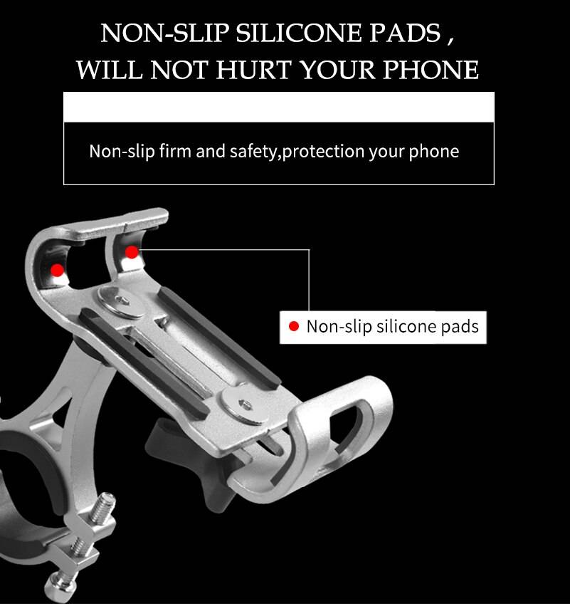 Universal Aluminum Bicycle Phone Holder Universal Aluminum Bicycle Phone Holder