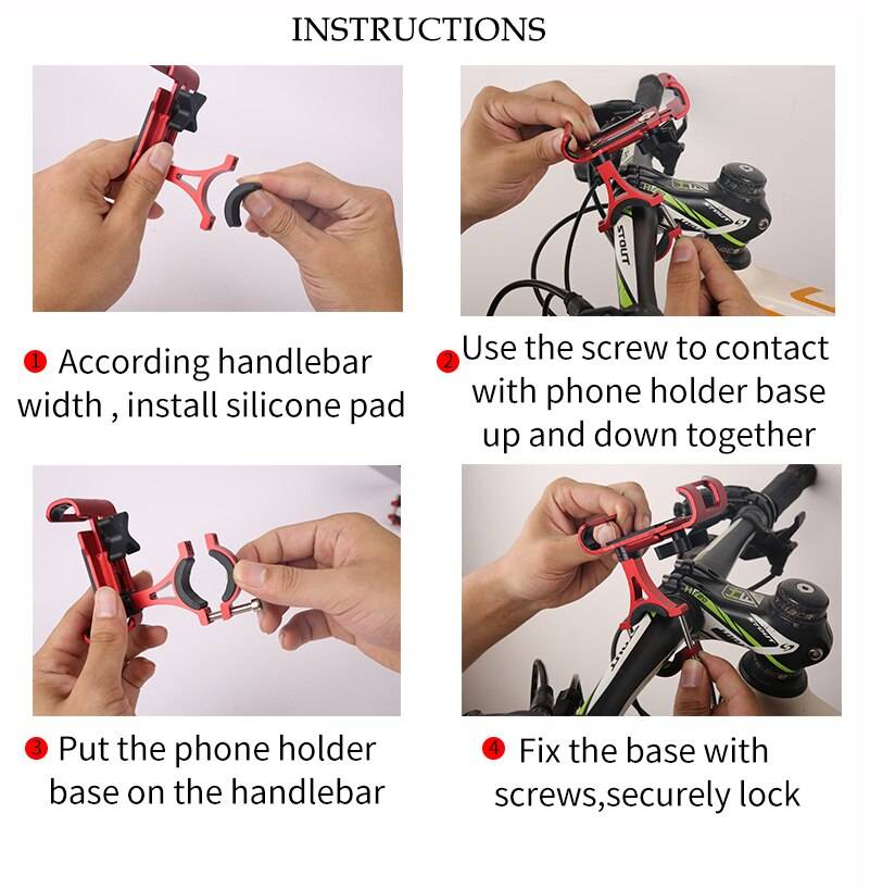 Universal Aluminum Bicycle Phone Holder Universal Aluminum Bicycle Phone Holder