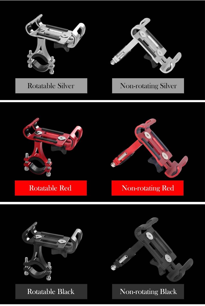 Universal Aluminum Bicycle Phone Holder Bicycle Accessories Bicycle Phone Holder Color : Non-rotating Black|Non-rotating Blue|Non-rotating Gold|Non-rotating Red|Non-rotating Silver|Rotatable Black|Rotatable Blue|Rotatable Gold|Rotatable Red|Rotatable Silver Universal Aluminum Bicycle Phone Holder Bicycle Accessories Bicycle Phone Holder Color : Non-rotating Black|Non-rotating Blue|Non-rotating Gold|Non-rotating Red|Non-rotating Silver|Rotatable Black|Rotatable Blue|Rotatable Gold|Rotatable Red|Rotatable Silver