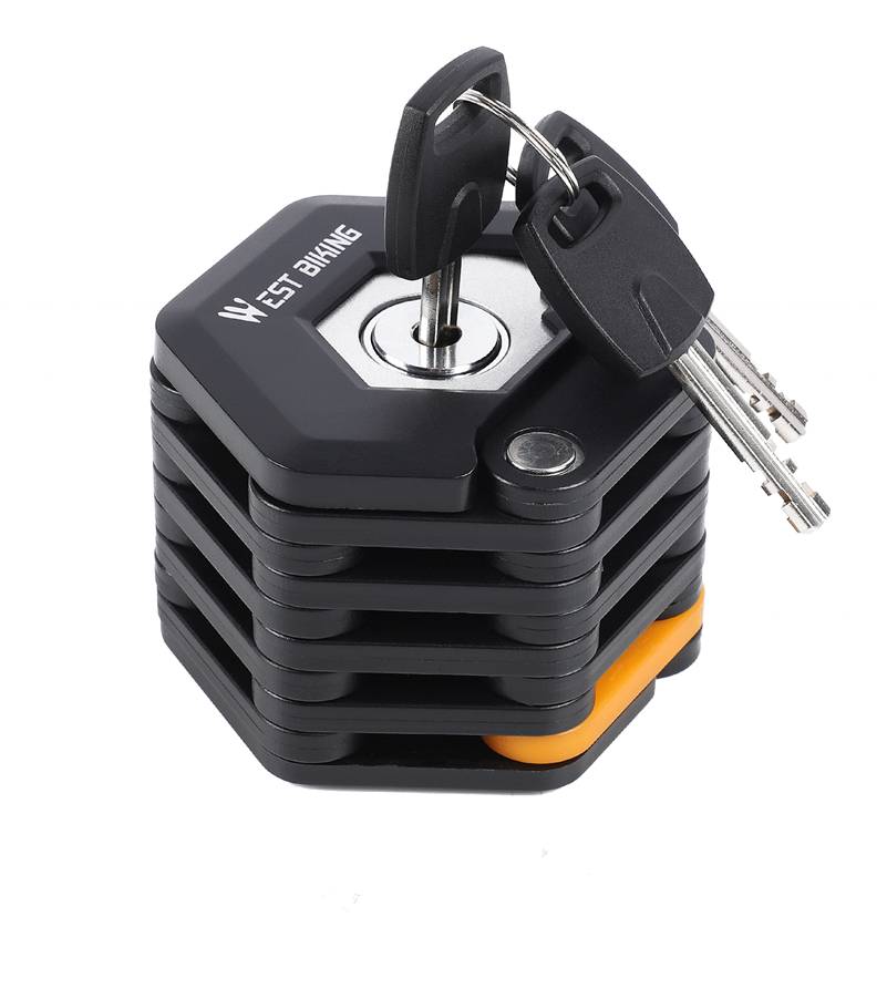 Folding Bicycle Chain Lock with Mount Folding Bicycle Chain Lock with Mount