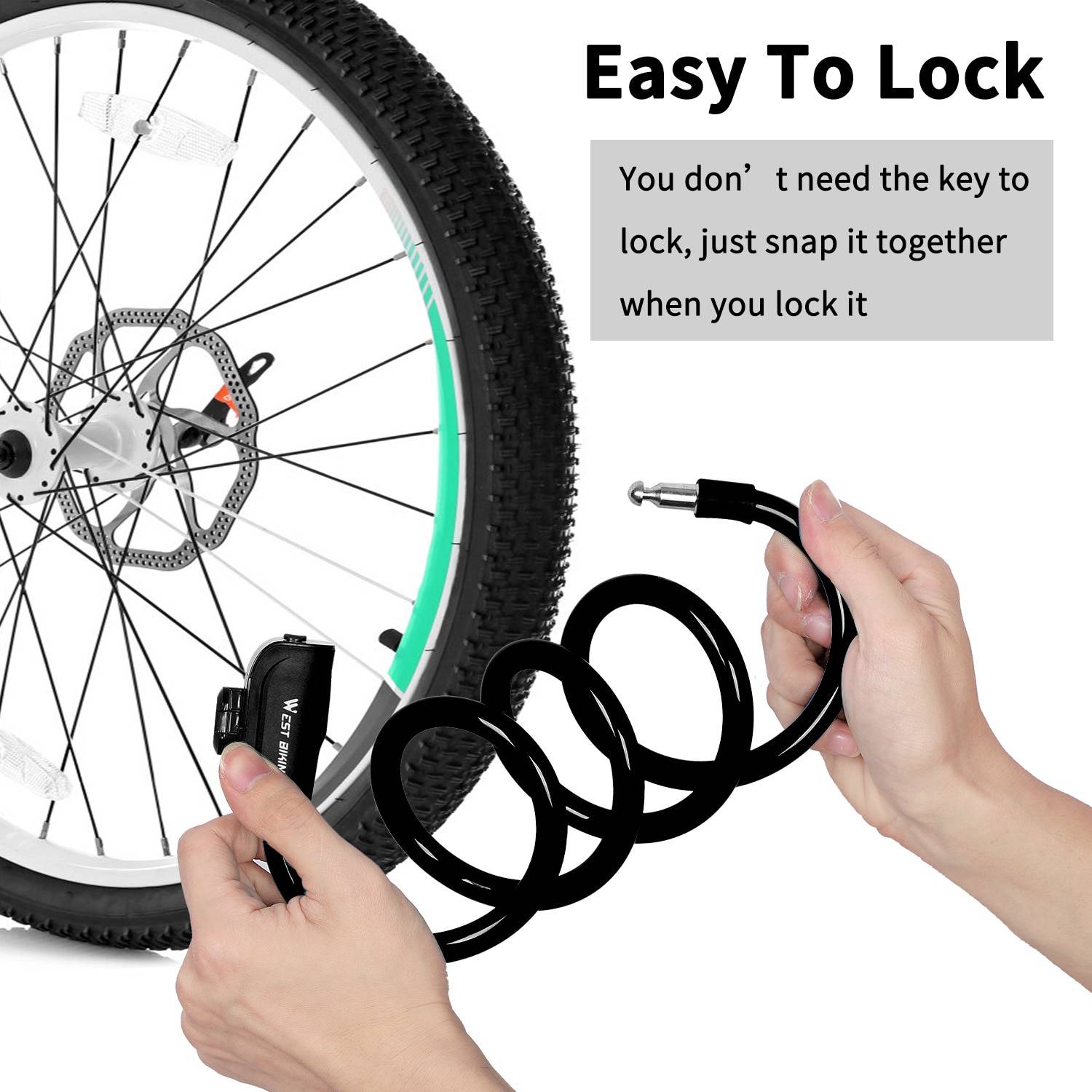 WEST BIKING Bike Lock 1.2m Anti Theft Security Bicycle Accessories With 2 Keys Cable Lock MTB Road Bike Motorcycle Cycling Lock Accessories Bicycle Lock Color : Orange|Blue|Black WEST BIKING Bike Lock 1.2m Anti Theft Security Bicycle Accessories With 2 Keys Cable Lock MTB Road Bike Motorcycle Cycling Lock Accessories Bicycle Lock Color : Orange|Blue|Black